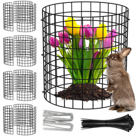 UNIFAMILY plant protectors shield roses from rabbits and chipmunks.