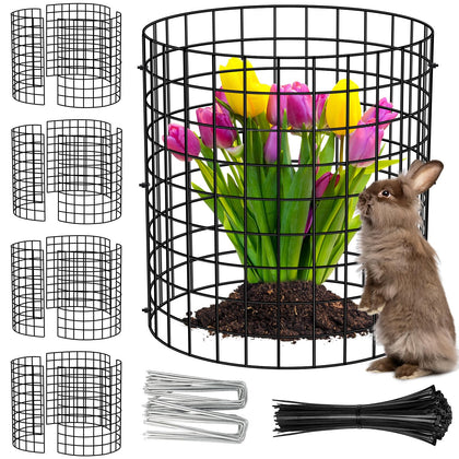 UNIFAMILY plant protectors shield roses from rabbits and chipmunks.