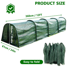 UNIFAMILY Poultry run tunnel with dense mesh protects chickens while foraging.