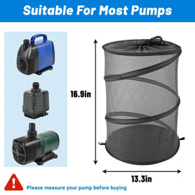 UNIFAMILY stainless steel frame maintains bag shape during pond operation.