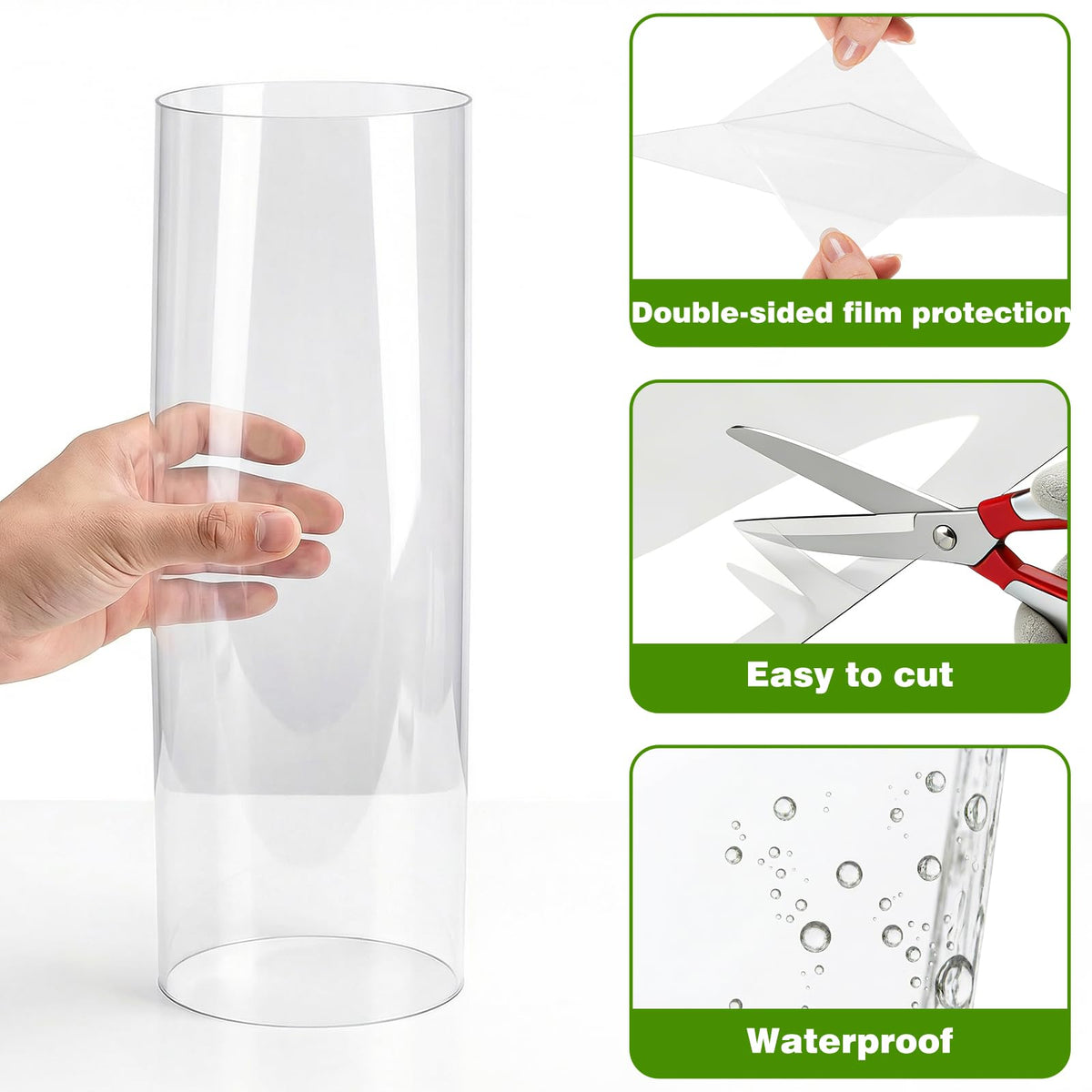 UNIFAMILY transparent PET wrap lets sunlight through for healthy tree growth.