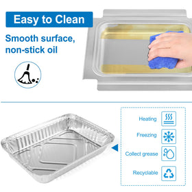 Uniflasy 15-pack aluminum liners for quick replacement and mess-free grilling.