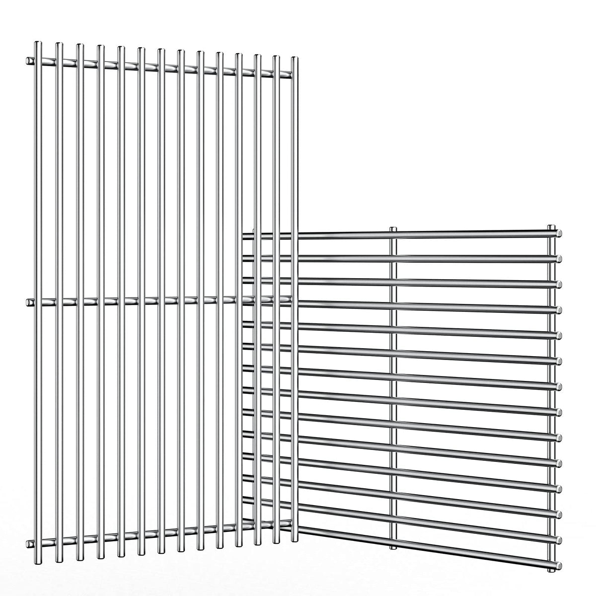 Uniflasy 17-inch stainless steel grates fitted to Nexgrill, durable replacement.