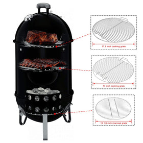 Uniflasy 63013 charcoal grate supports charcoal evenly for steady smoking.