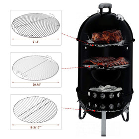 Uniflasy 63014 charcoal grate angle shot; holds charcoal evenly.