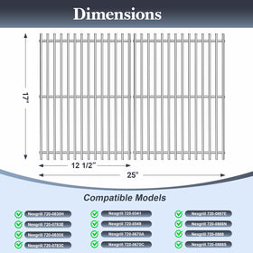 Uniflasy 7mm solid rods offer sturdy heat distribution for grates.