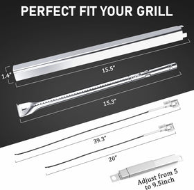 Uniflasy adjustable crossover tube supports even cooking across the surface