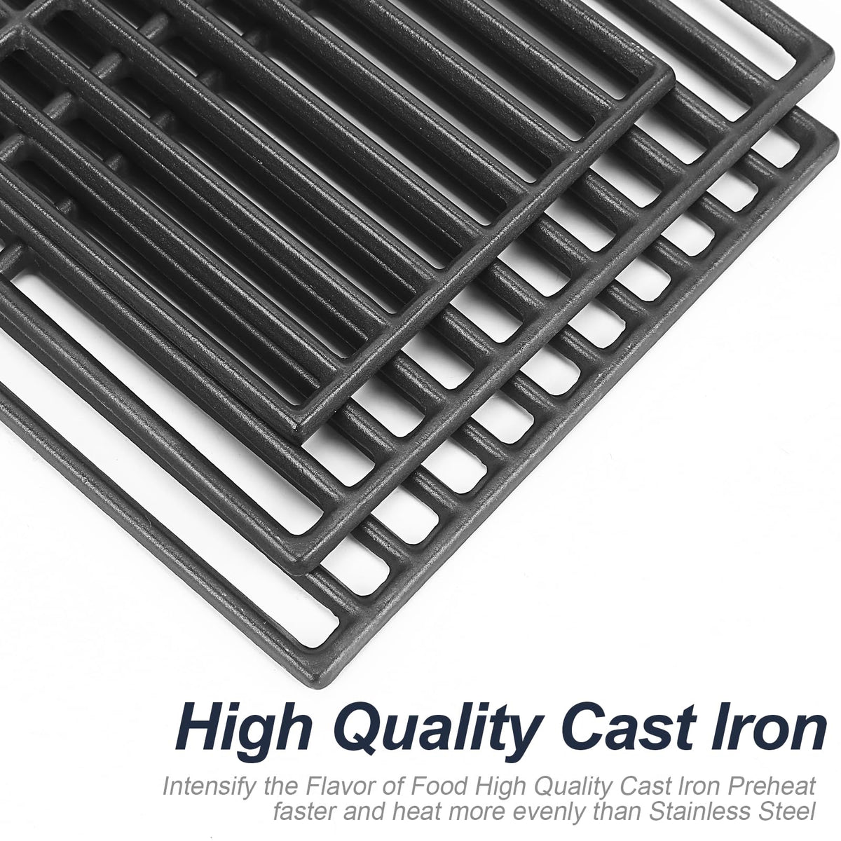 Uniflasy small cast iron grate adds versatile cooking space for veggies.
