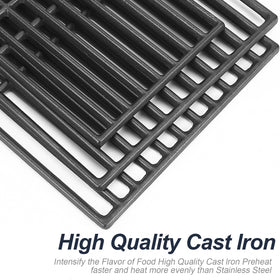 Uniflasy small cast iron grate adds versatile cooking space for veggies.