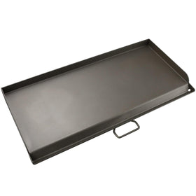 Uniflasy cast iron griddle 16in front view for Camp Chef stove with even heat.