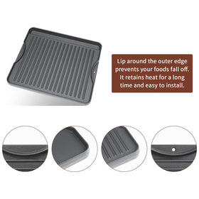 Uniflasy cast iron griddle cleaning with enamel coating for easy wipe-down
