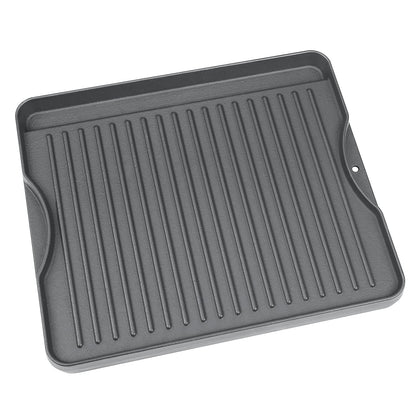 Uniflasy cast iron griddle top view for versatile outdoor cooking