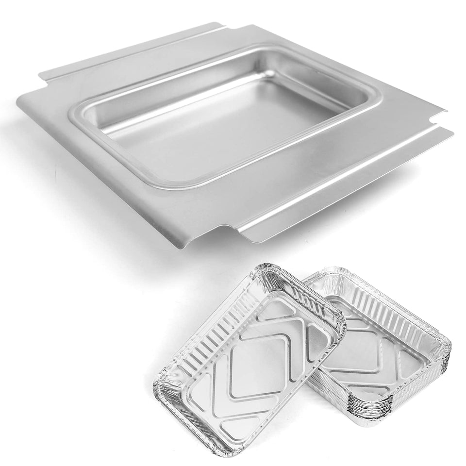 Uniflasy catch pan for Weber Q series with liner for easy grease collection.