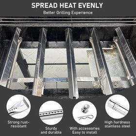 Uniflasy replacement kit restores full grilling capability for Char-Broil Performance 4-burner.