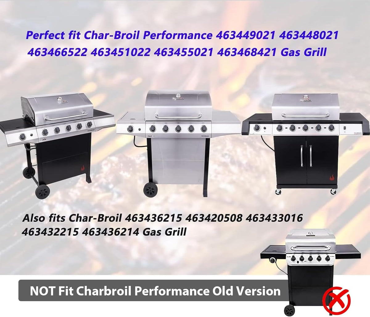Uniflasy crossover tubes stabilize airflow for consistent Charbroil Performance 5 Burner heat