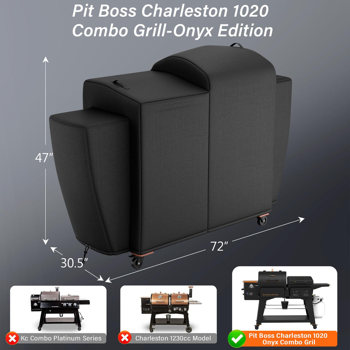 Uniflasy Charleston PB1020 cover 600D Oxford fabric for all-weather use.
