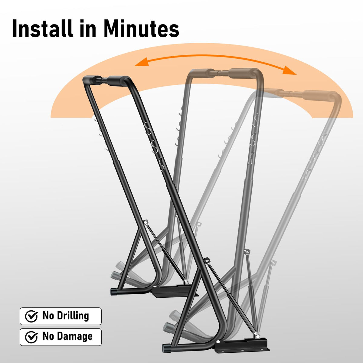 Uniflasy drill-free installation enables quick, tool-free setup.