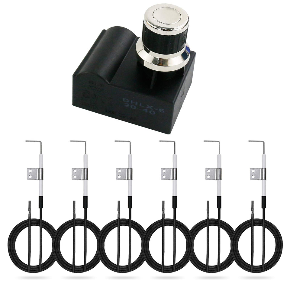 Uniflasy DHL-128-6Q igniter kit for grills with six outlets enables quick ignition