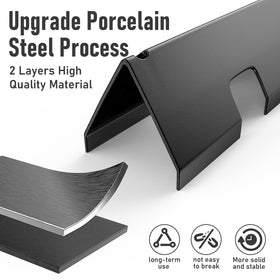Uniflasy durable black enamel bars, 4.8 lb total, built for frequent use