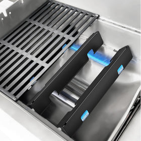 Uniflasy bars protect grill burners from oil drips, reducing mess