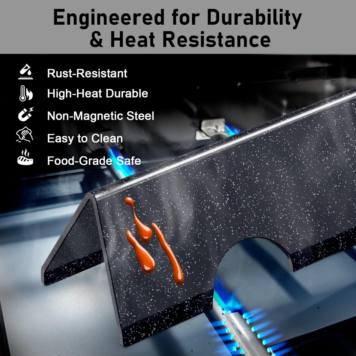 Uniflasy easy-clean grill parts simplify maintenance after frequent grilling.