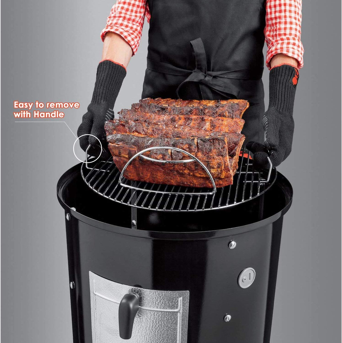 Uniflasy easy-clean non-stick coating reduces cleanup after grilling.