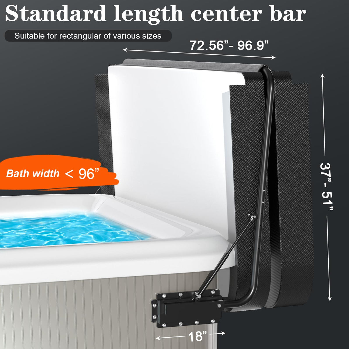 Uniflasy easy-installation hot tub cover lift installs without moving the spa