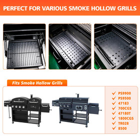 Uniflasy expandable charcoal tray demonstrates dynamic length adjustment for various footprints.