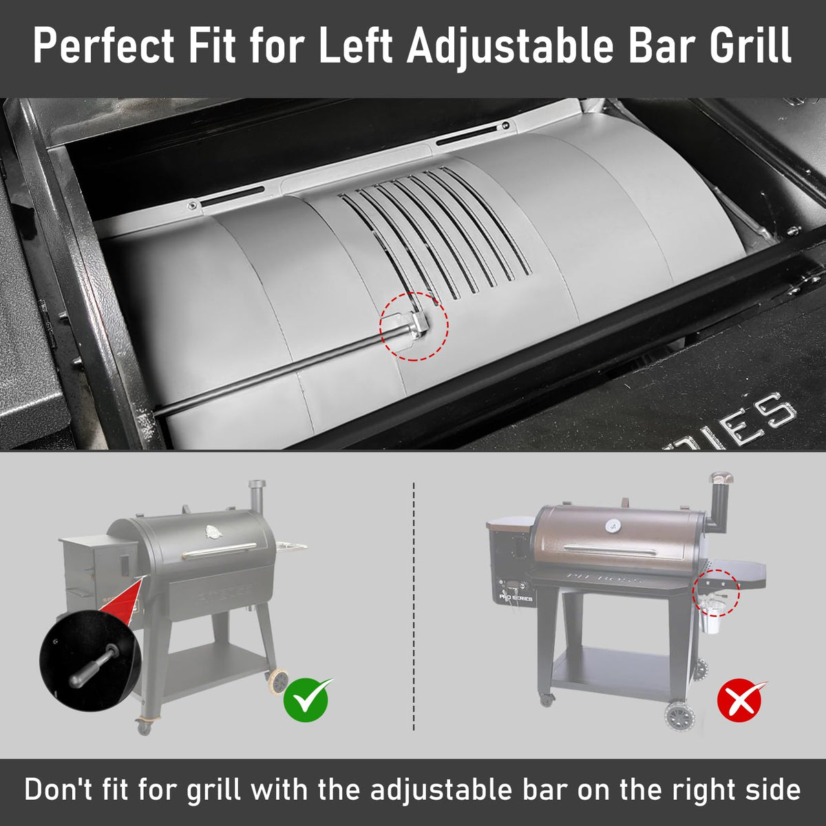 Uniflasy Flame Broiler Kit 32-inch range fits many Pit Boss series.