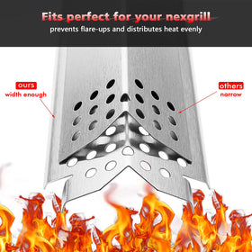 Uniflasy flame tamer reduces flare-ups on Nexgrill 720-0830H.