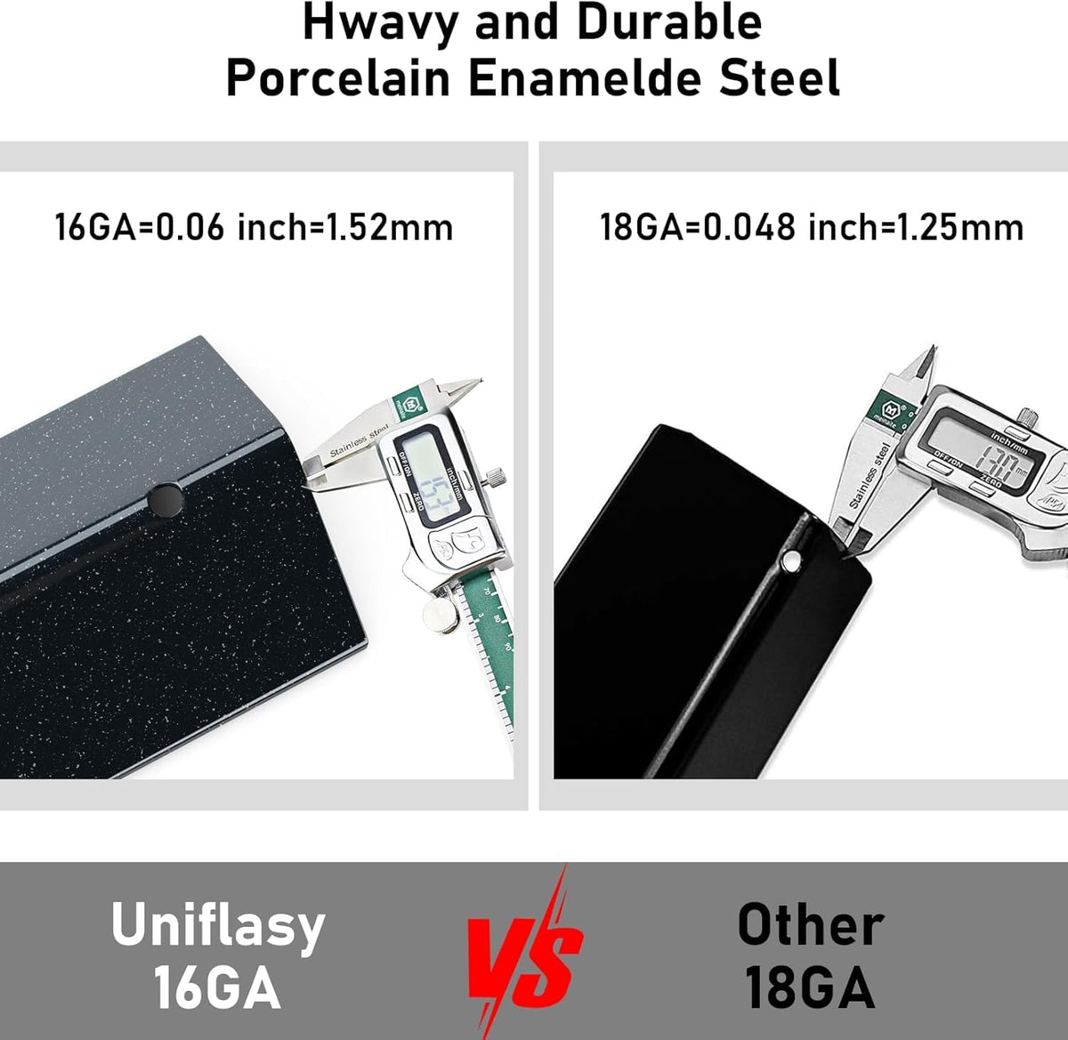 Uniflasy flavorizer bars close-up showing 15.3-inch length for Spirit compatibility