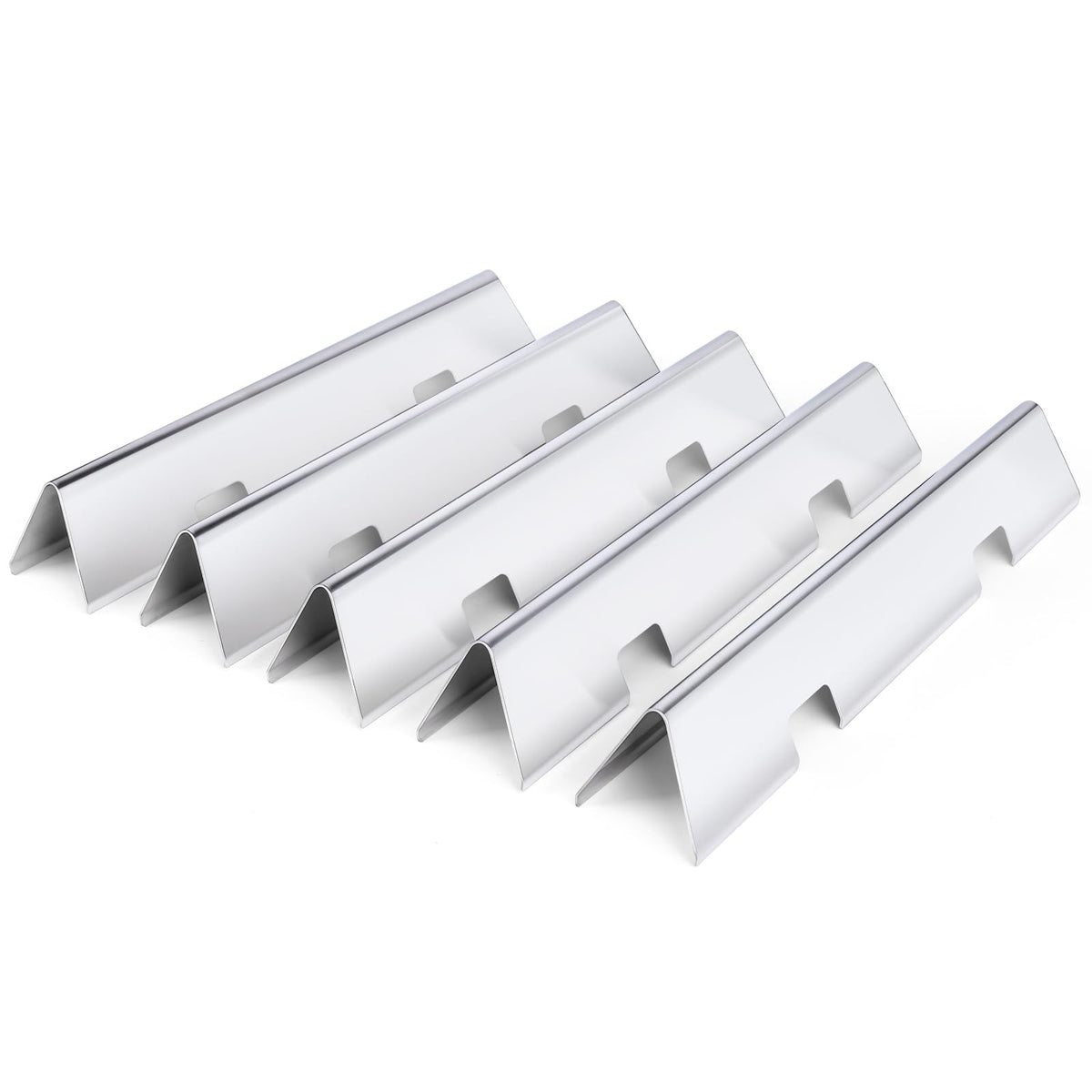 Uniflasy flavorizer bars for Weber Spirit 300 — front view, durable stainless steel for lasting grilling