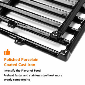 Uniflasy front-view grate for Weber Spirit S220 helps retain heat for juicy results.