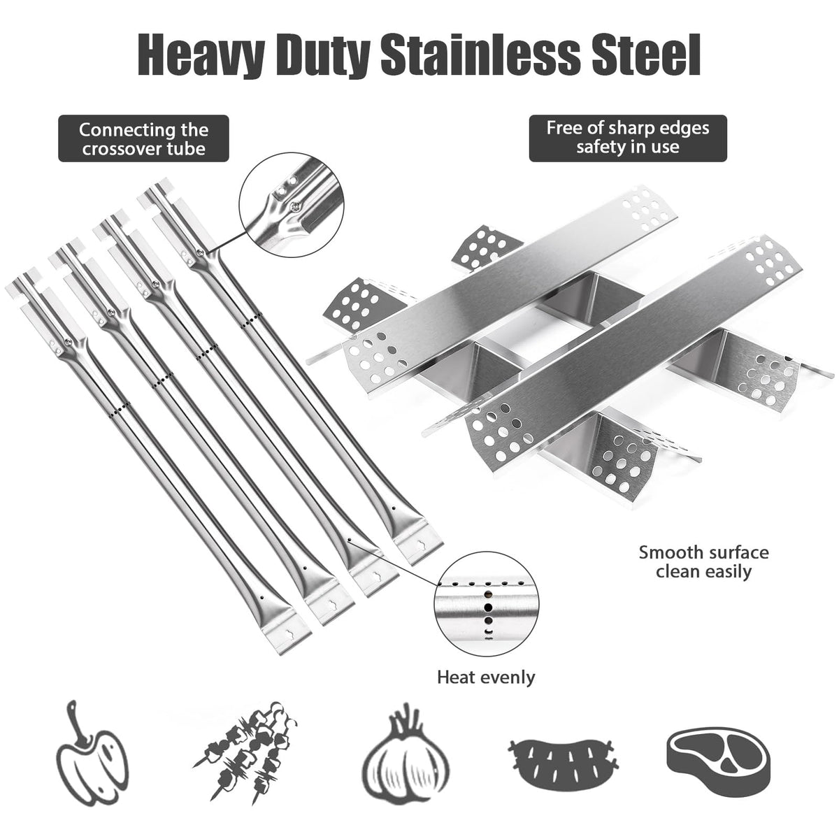 Uniflasy grease guard heat plate protects burners and reduces flare-ups