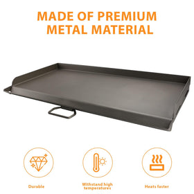Uniflasy griddle nonstick surface aids easy release and quick cleanup.