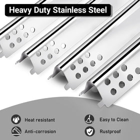 Uniflasy stainless steel burners provide even heat for reliable cooking
