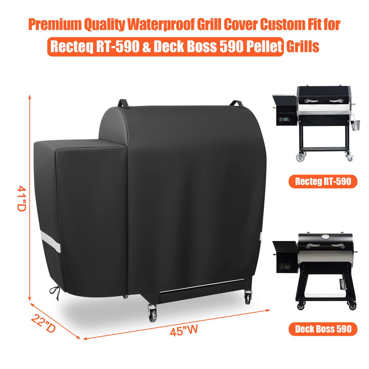 Uniflasy waterproof 600D grill cover with PVC liner guards against wind
