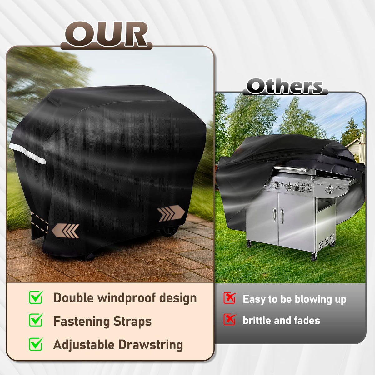 Uniflasy inner waterproof coating guards against rain and dew