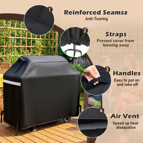 Uniflasy grill cover compatible with Weber, keeps grill clean and dry