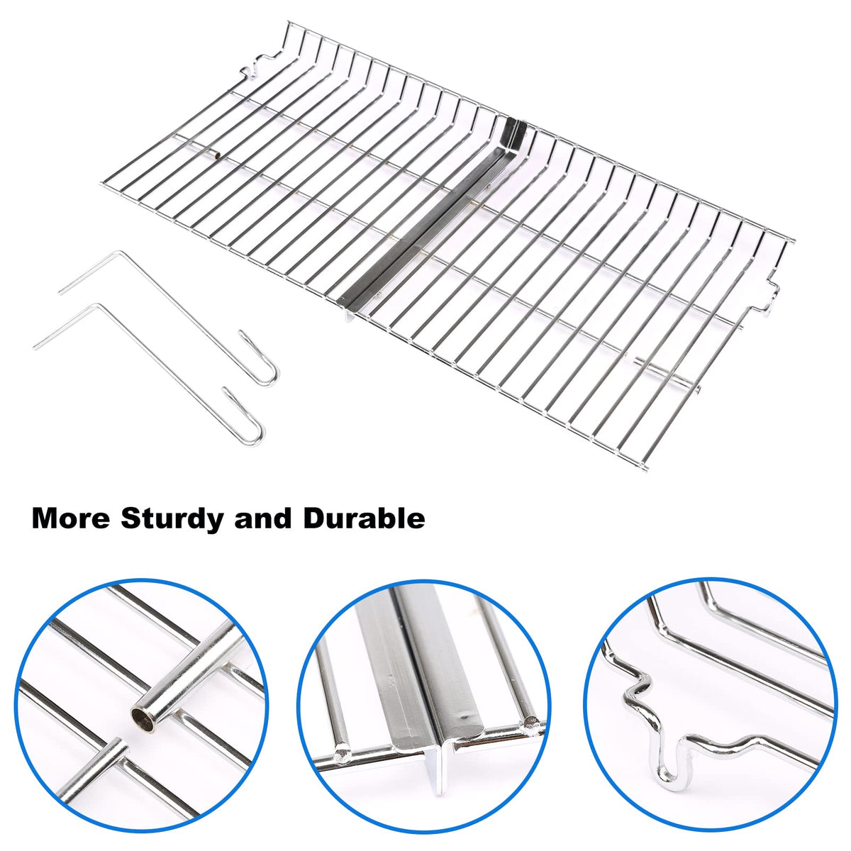 Uniflasy grill warming rack on Char Griller models adds extended cooking real estate.