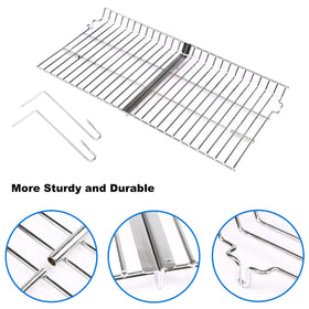 Uniflasy grill warming rack on Char Griller models adds extended cooking real estate.