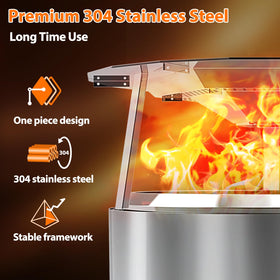 Uniflasy 304 stainless steel construction resists rust and wear outdoors.