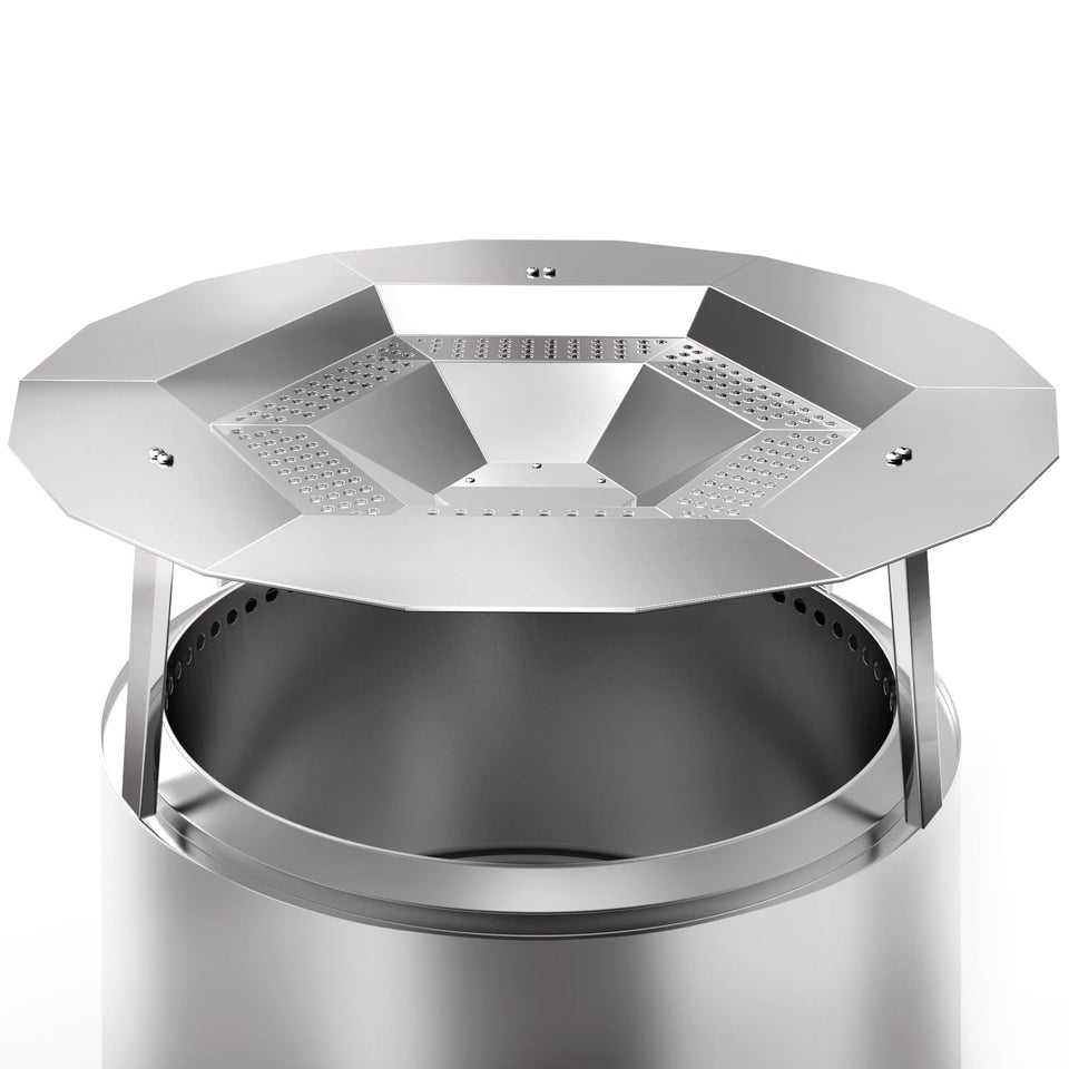 Uniflasy heat deflector for Solo Stove Yukon 27-inch directs warmth toward seating areas and reduces fuel needs.