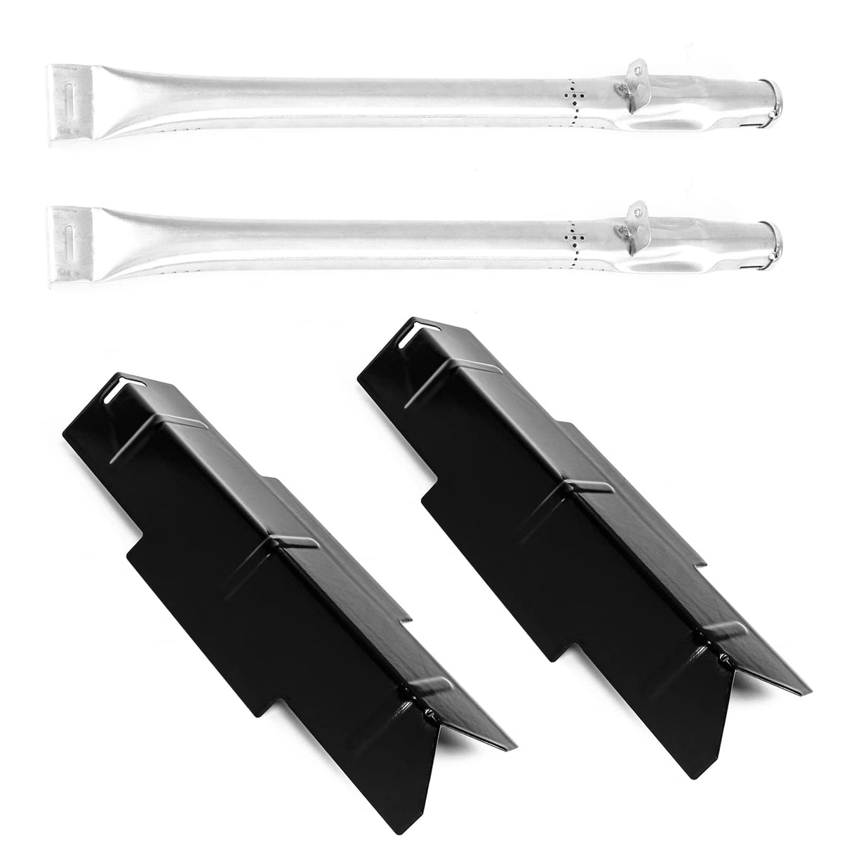 Uniflasy heat plate porcelain steel protects burners for even heat distribution.