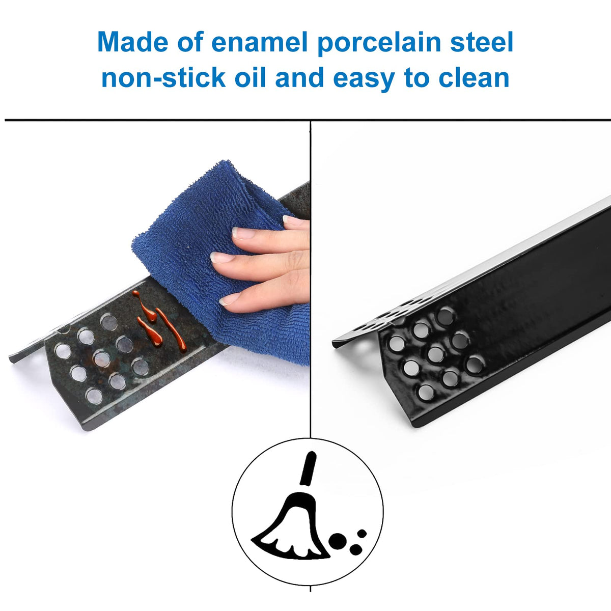 Uniflasy heat plates easy cleaning, quick wipe-down after cooking.
