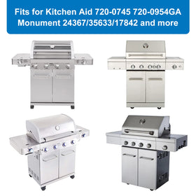 Uniflasy heat plates for Monument 17842, side view, protects burners and simplifies cleaning.