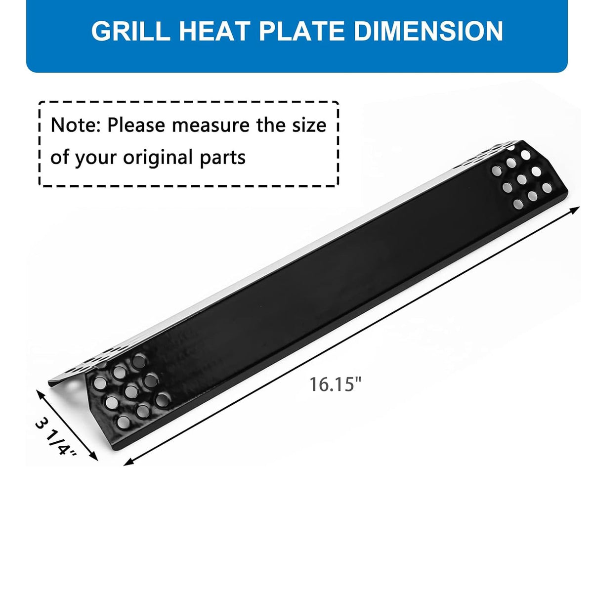 Uniflasy heat plates for Monument 35633, top view, promotes even cooking across the surface.