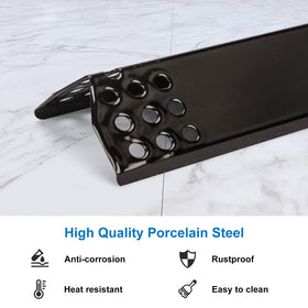 Uniflasy heat plates for Monument 77352, back view, heavy-duty porcelain steel for durability.