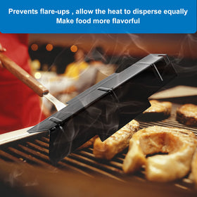 Uniflasy heat shield protects burners from oil drips during cooking.