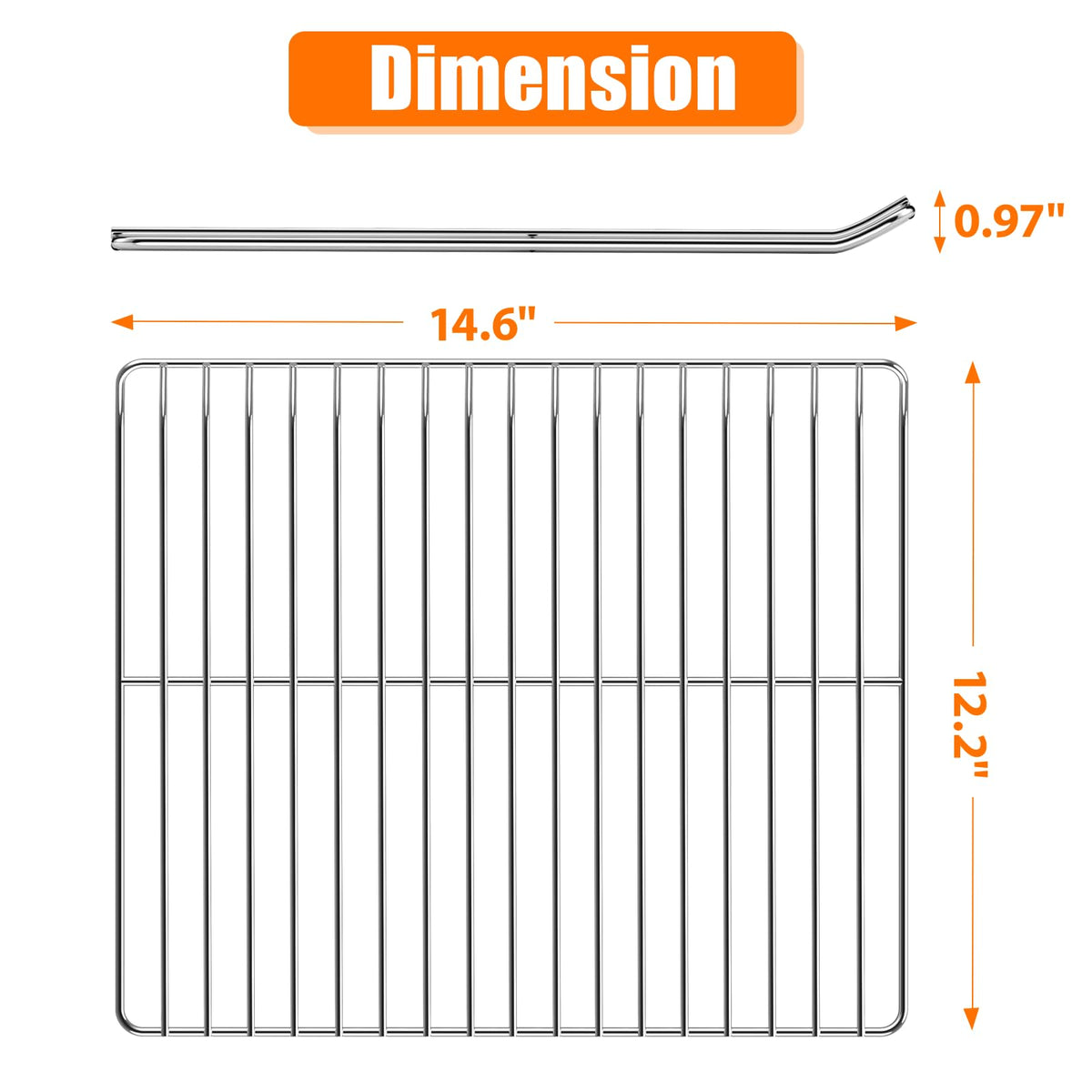 Durable chrome plated steel rack for Masterbuilt smoker resisting corrosion